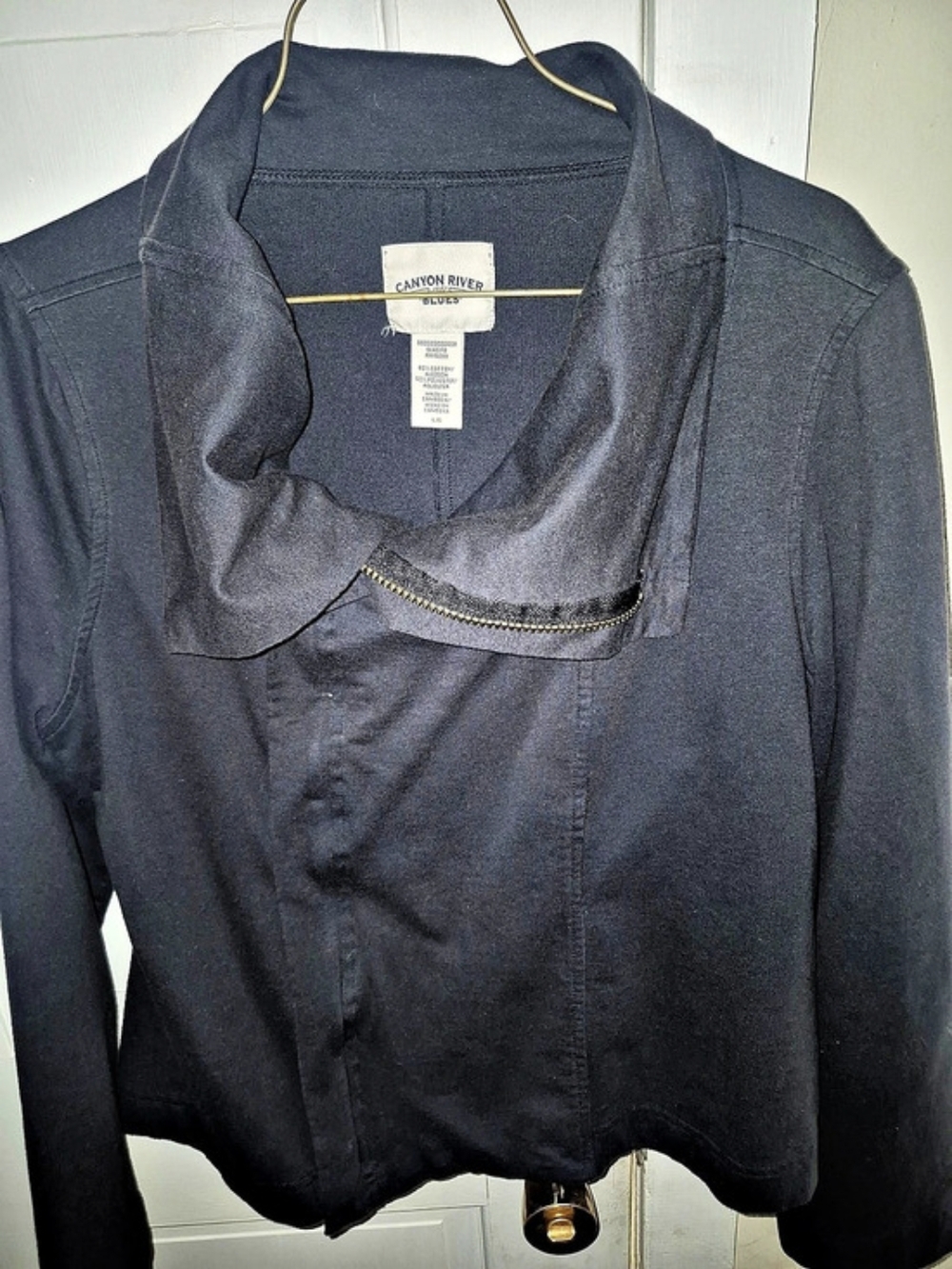 Canyon River Blues Black Blouse Size XL